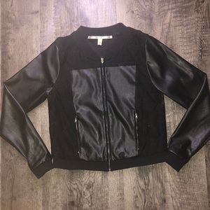 Chelsea and Violet lace detail bomber jkt